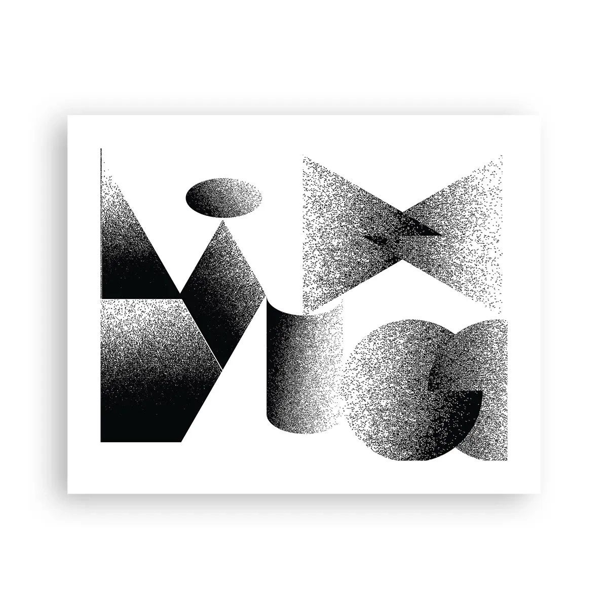 Plakát - Úhly a ovály - 50x40 cm