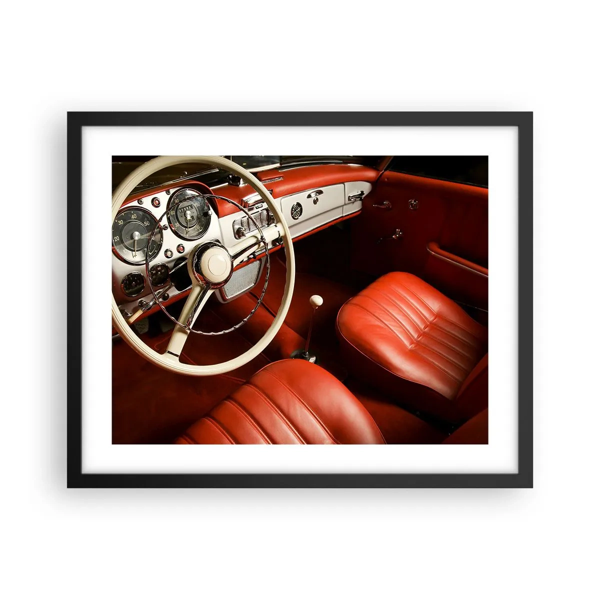 Plakát v černém rámu - Luxus ve stylu vintage - 50x40 cm
