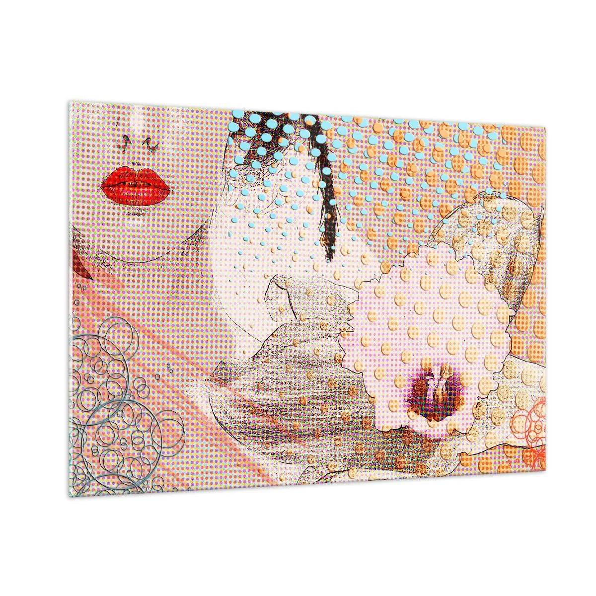 Obraz na skle - Komiksový heroin - 100x70 cm