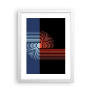 Plakát v bílém rámu - V geometrickém objetí - 30x40 cm