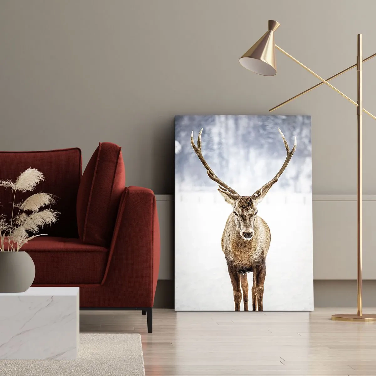 Obraz na plátně - Přímo ze sněhové mlhy - 50x70 cm