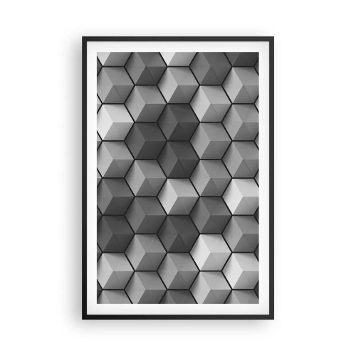 Plakát v černém rámu - Kubistické puzzle - 61x91 cm