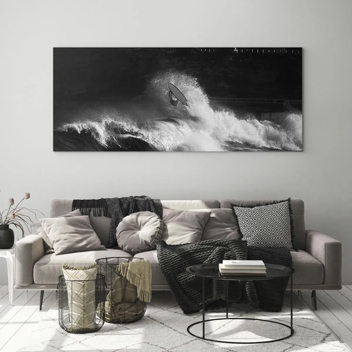 Obraz na skle - Výzva přijata! - 90x30 cm