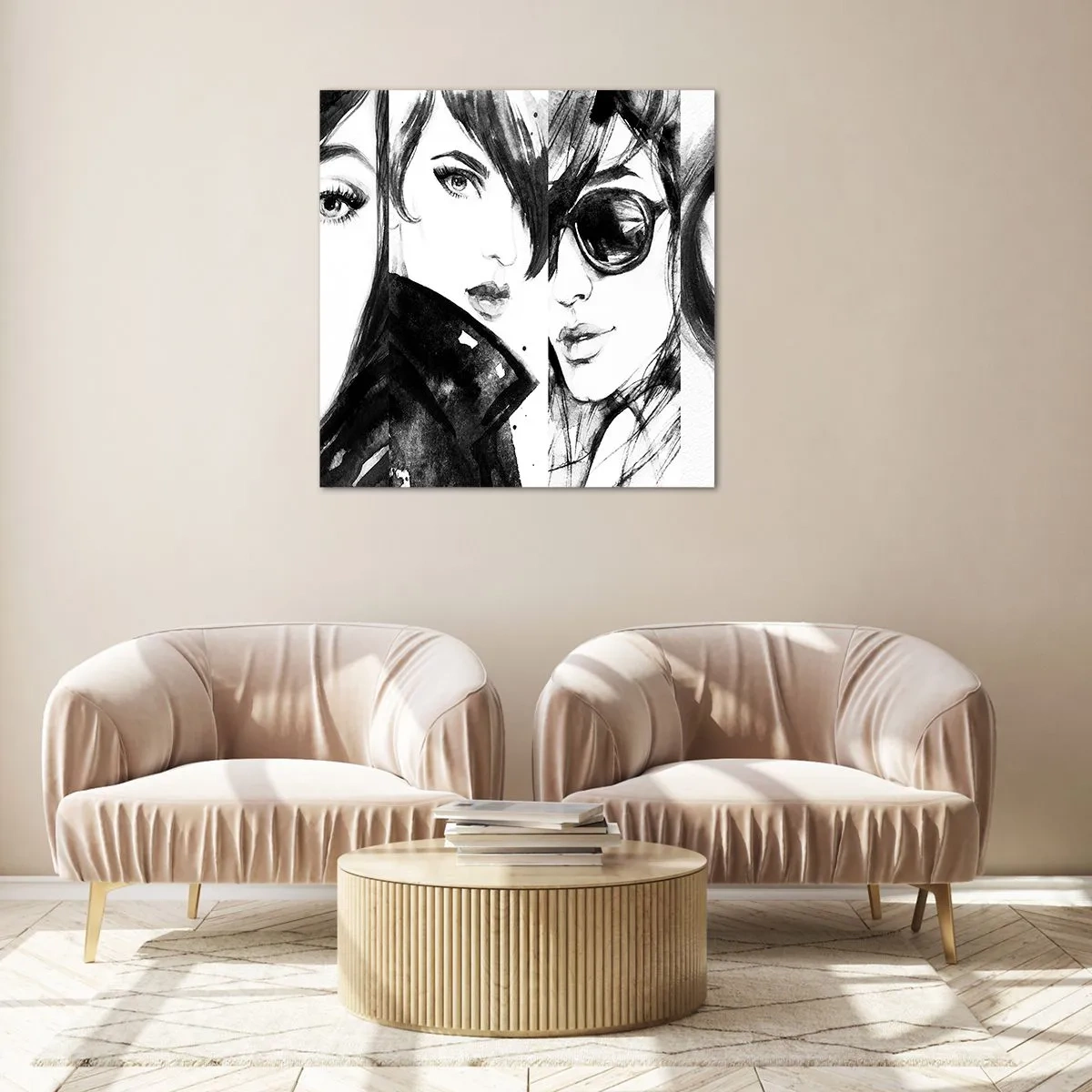 Obraz na skle - Znásobená krása - 70x70 cm