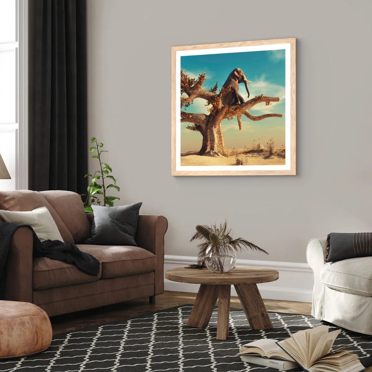 Plakát v rámu světlý dub - Nový úhel pohledu - 50x50 cm