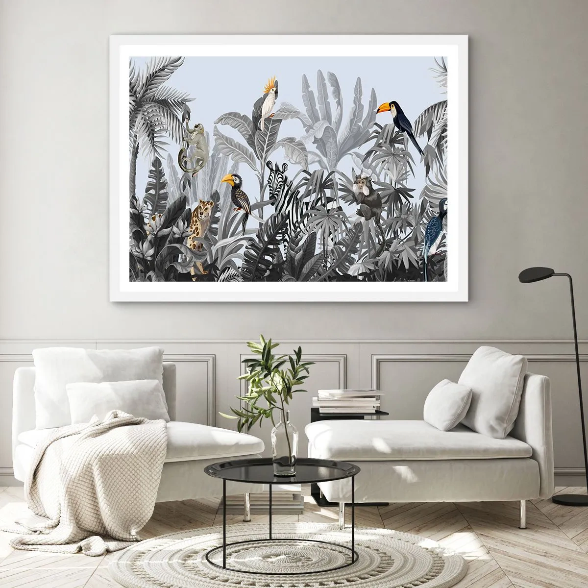 Plakát v bílém rámu - Africká pohádka - 70x50 cm