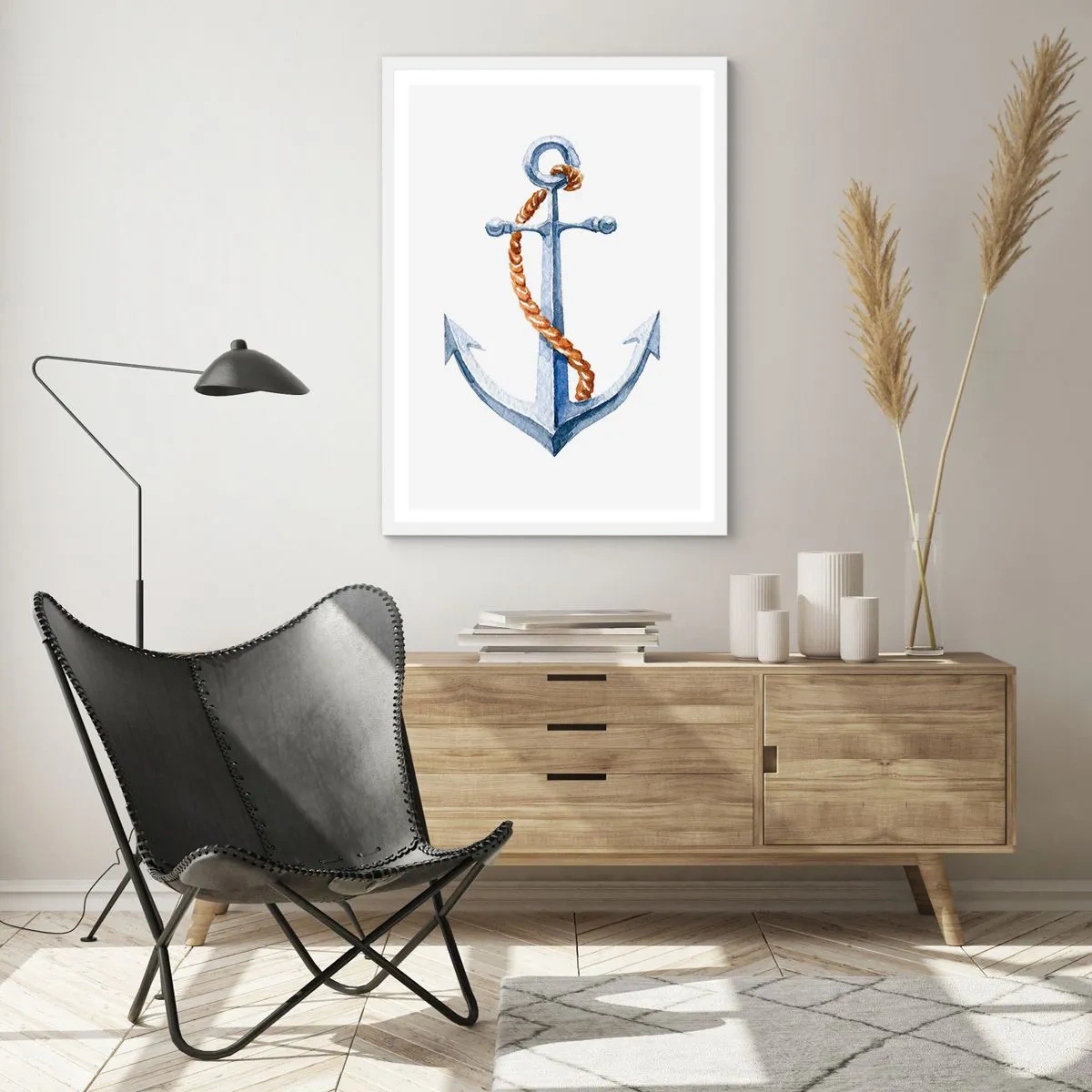 Plakát v bílém rámu - Ahoj, dobrodružství! - 50x70 cm
