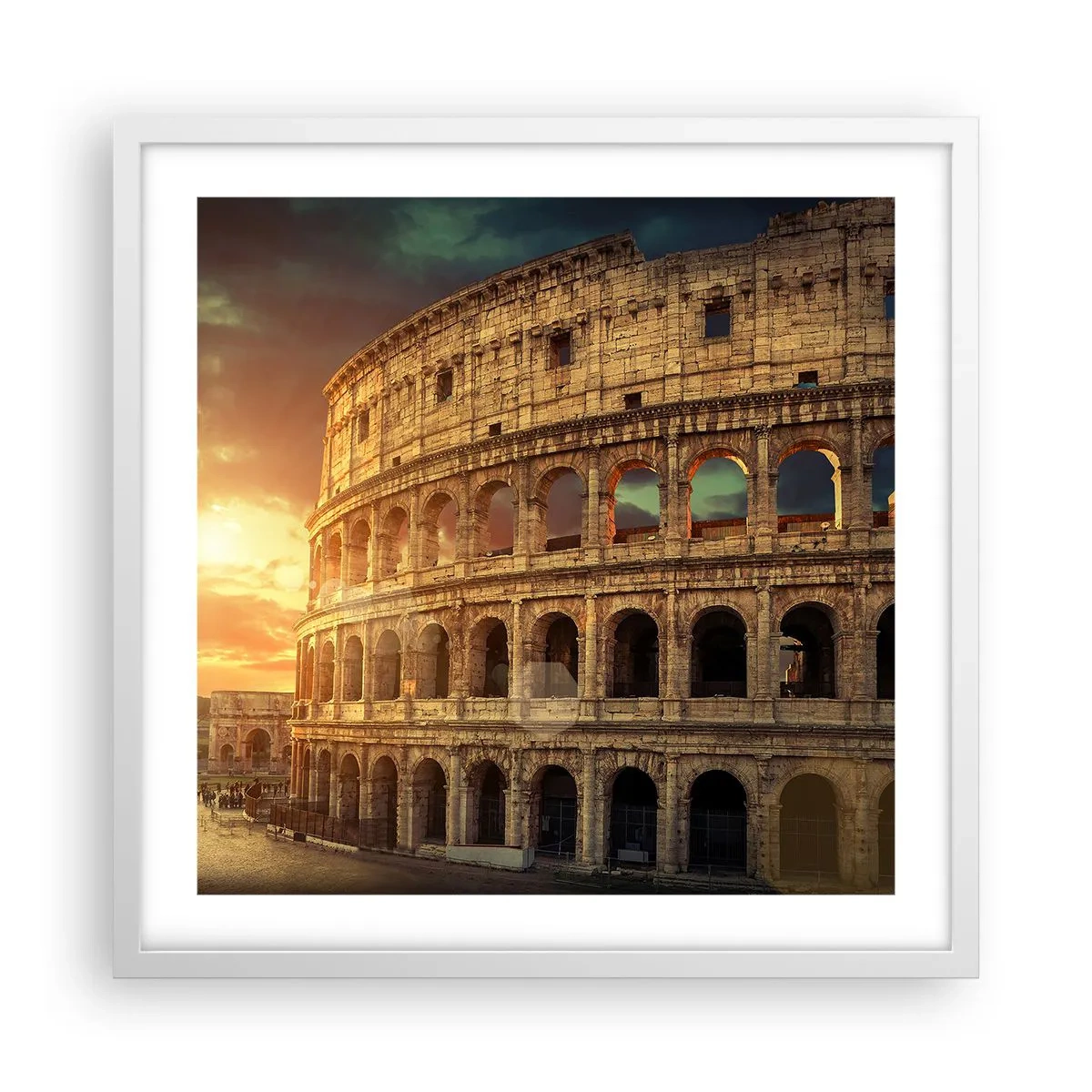 Plakát v bílém rámu - Kolosální dojem - 50x50 cm