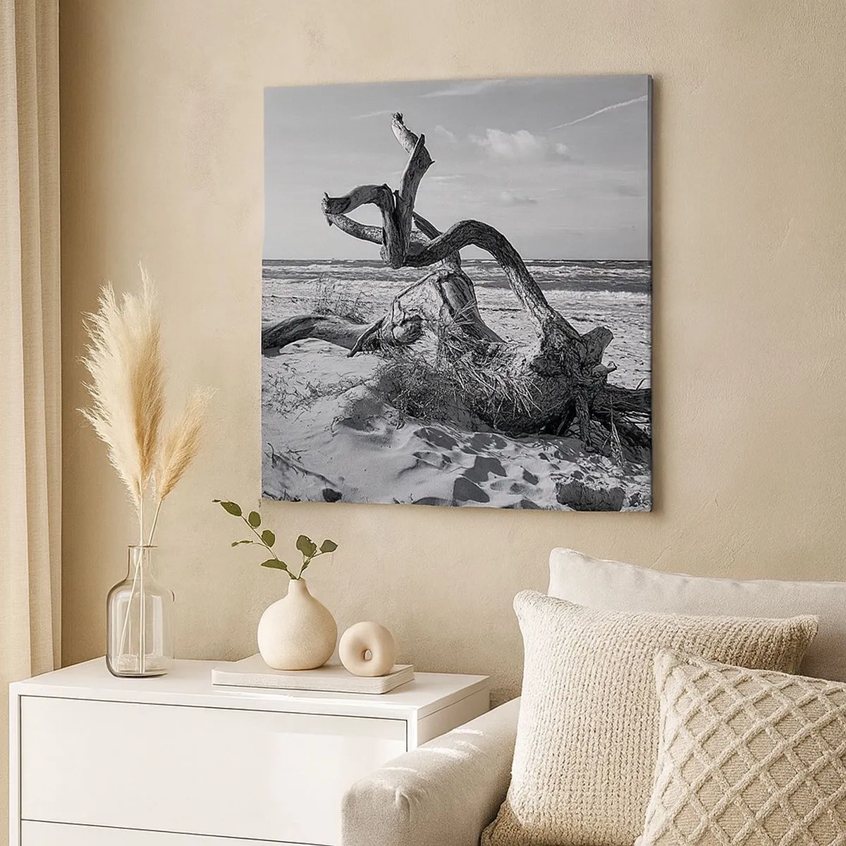 Obraz na plátně - Mořská socha - 30x30 cm