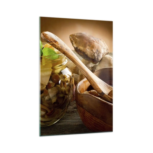 Obraz na skle - Ať už čerstvý nebo solený, nebo podzimní… - 70x100 cm