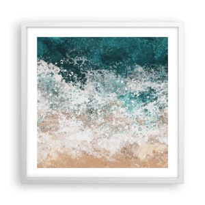 Plakát v bílém rámu - Mořské příběhy - 50x50 cm