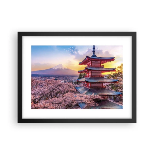 Plakát v černém rámu - Podstata japonského ducha - 40x30 cm