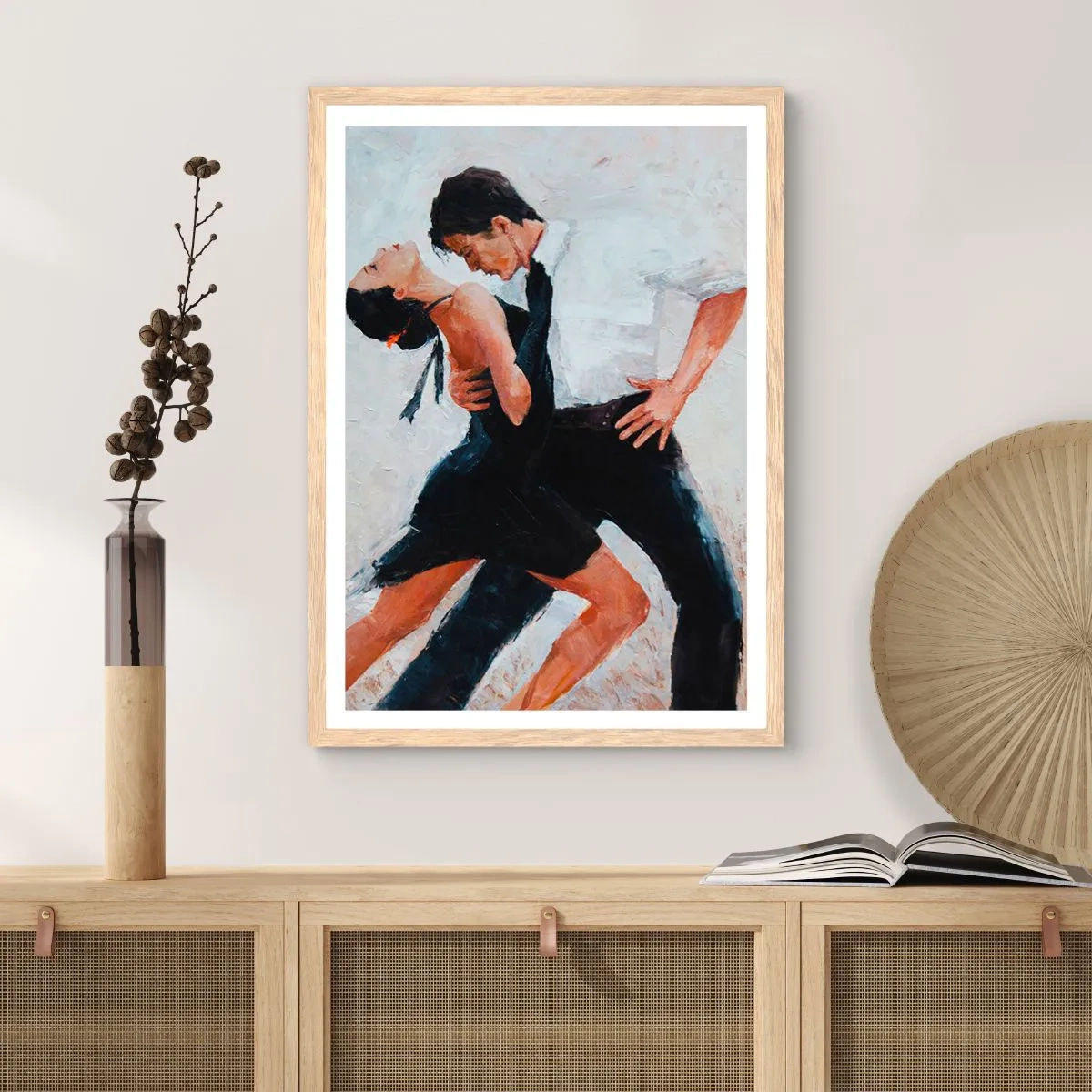 Plakát v rámu světlý dub - Tango mých tužeb a snů - 40x50 cm