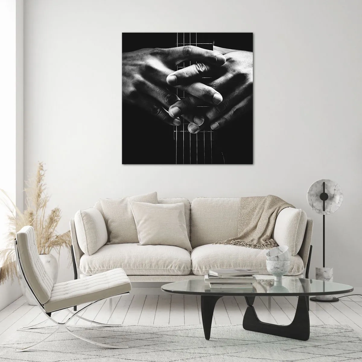 Obraz na skle - Umělcova modlitba - 60x60 cm