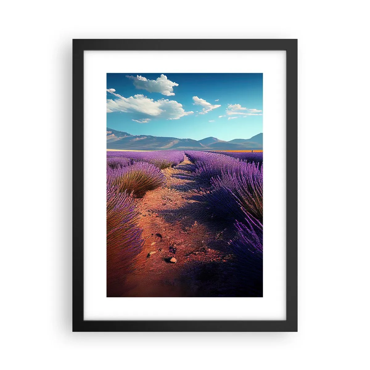 Plakát v černém rámu - Voňavá pole - 30x40 cm
