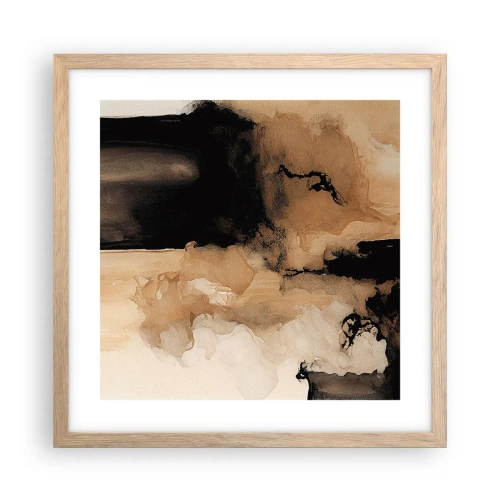 Plakát v rámu světlý dub - Poutavá abstrakce - 40x40 cm