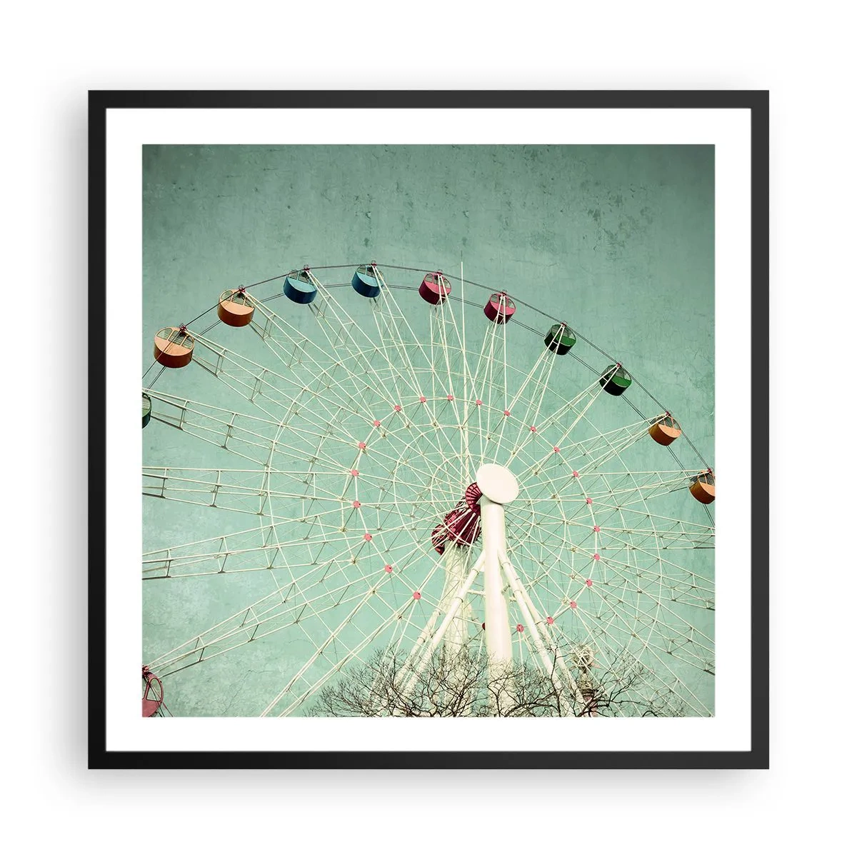 Plakát v černém rámu - Zveme vás k zábavě - 60x60 cm