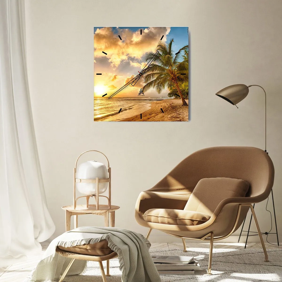 Nástěnné hodiny - Věčné léto, vždy prázdniny - 40x40 cm