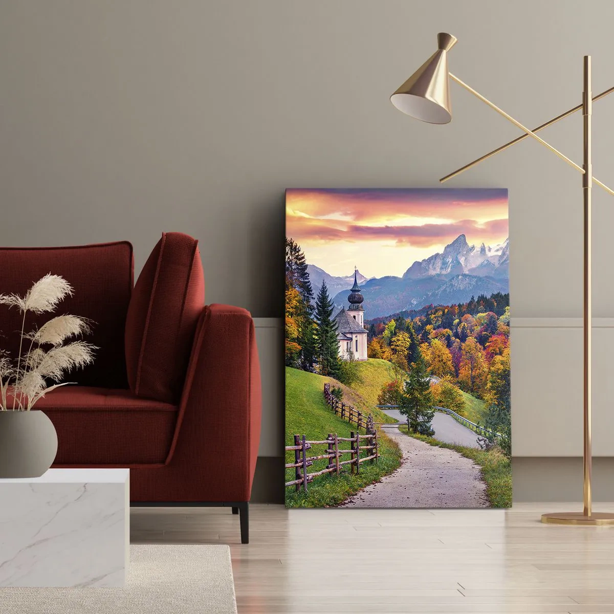 Obraz na plátně - Naprosto ideální krajina - 45x80 cm