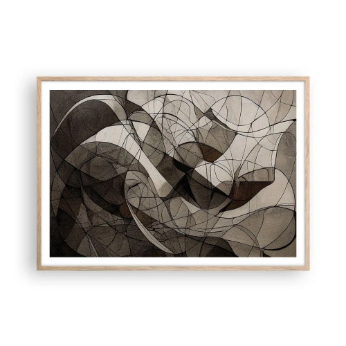 Plakát v rámu světlý dub - Oběh barev Země - 100x70 cm