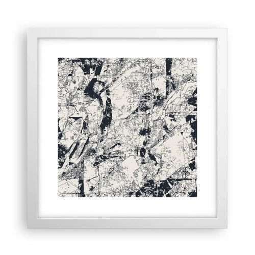 Plakát v bílém rámu - Prolínání protikladů - 30x30 cm