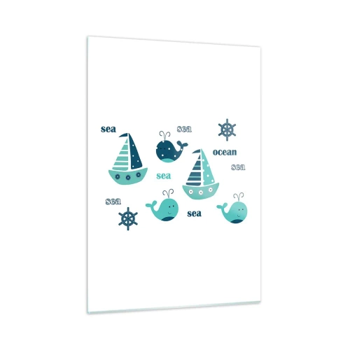 Obraz na skle - Přes moře a oceány - 50x70 cm