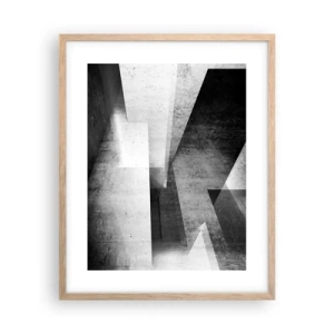 Plakát v rámu světlý dub - Struktura prostoru - 40x50 cm