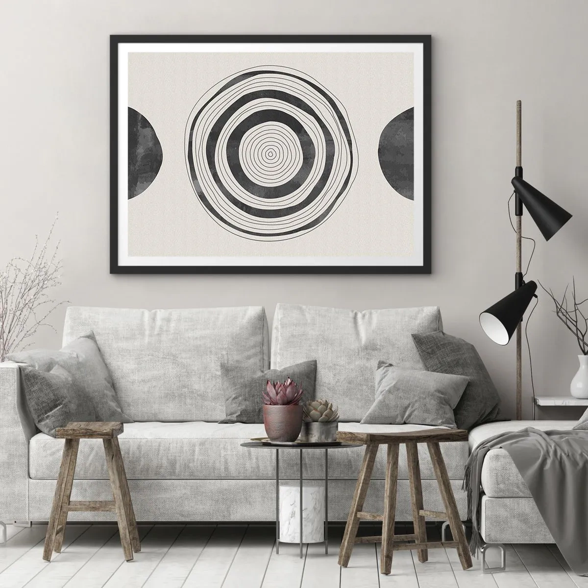 Plakát v černém rámu - Důležité je to, co je uprostřed - 70x50 cm