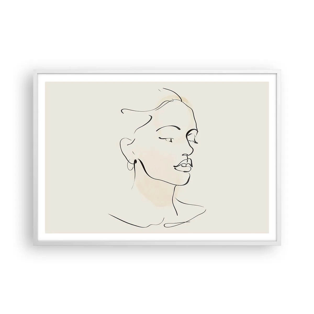 Plakát v bílém rámu - Výrazným tahem - 100x70 cm