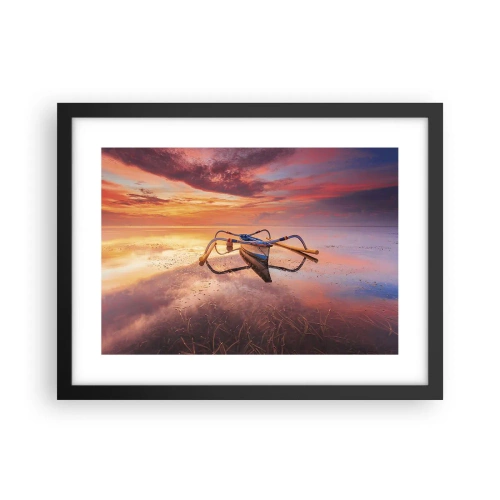 Plakát v černém rámu - Klid tropického večera - 40x30 cm