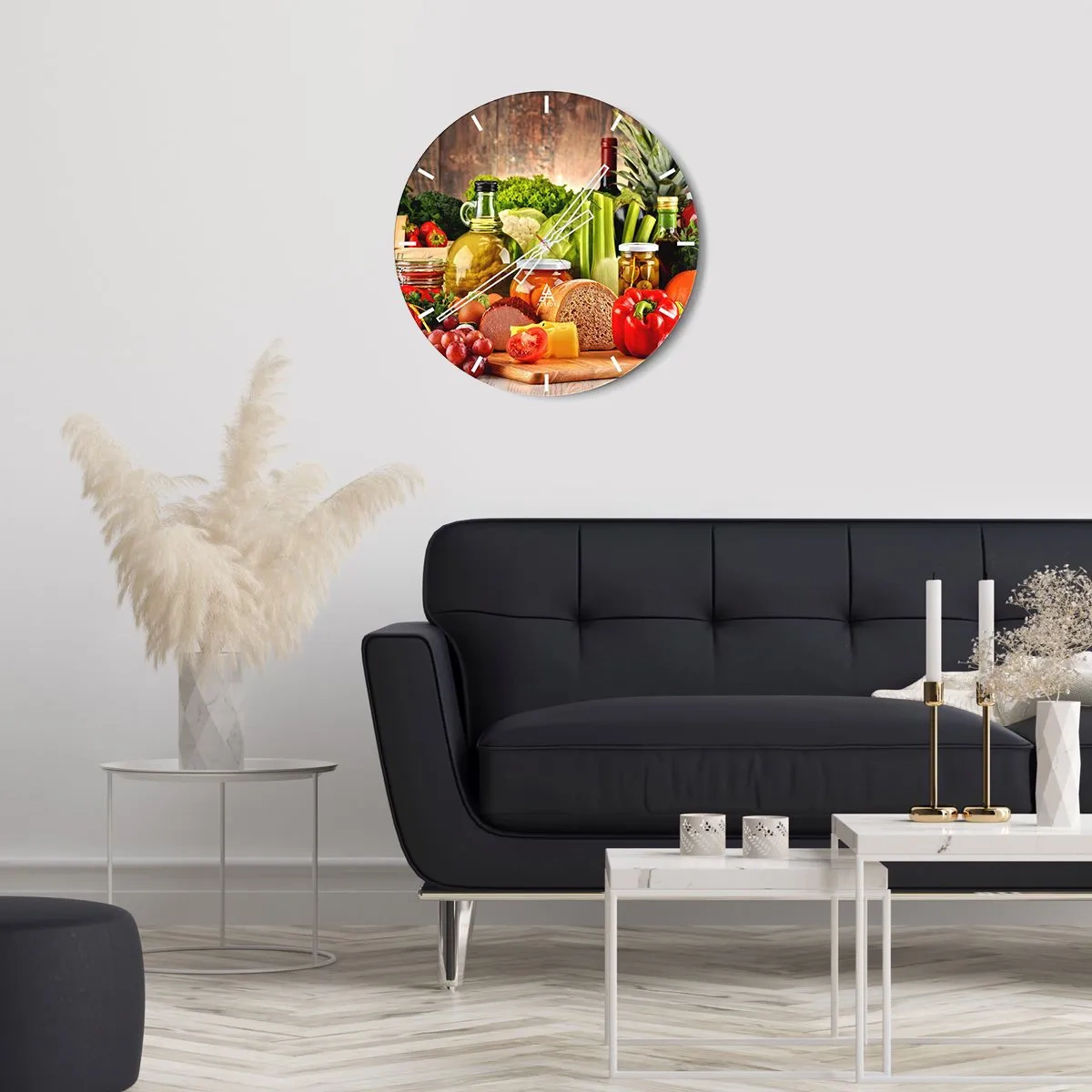 Nástěnné hodiny - Uzené, pečené, marinované - 40x40 cm