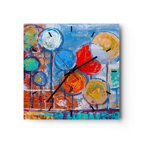 Nástěnné hodiny - Zázraky na tyči - 30x30 cm