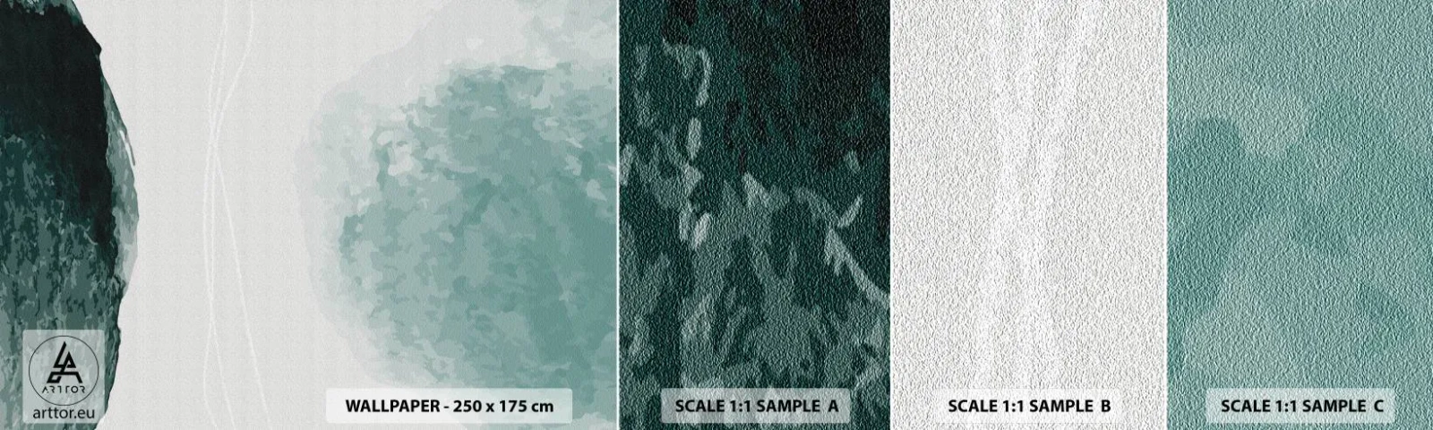 Vzor Fototapety Samolepicí Deluxe Sticker - Setkání s mlhou - Moderní, Minimalistický, Abstrakce - 100x30 cm