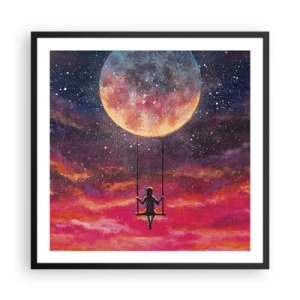 Plakát v černém rámu - Stavět si vzdušné zámky - 60x60 cm