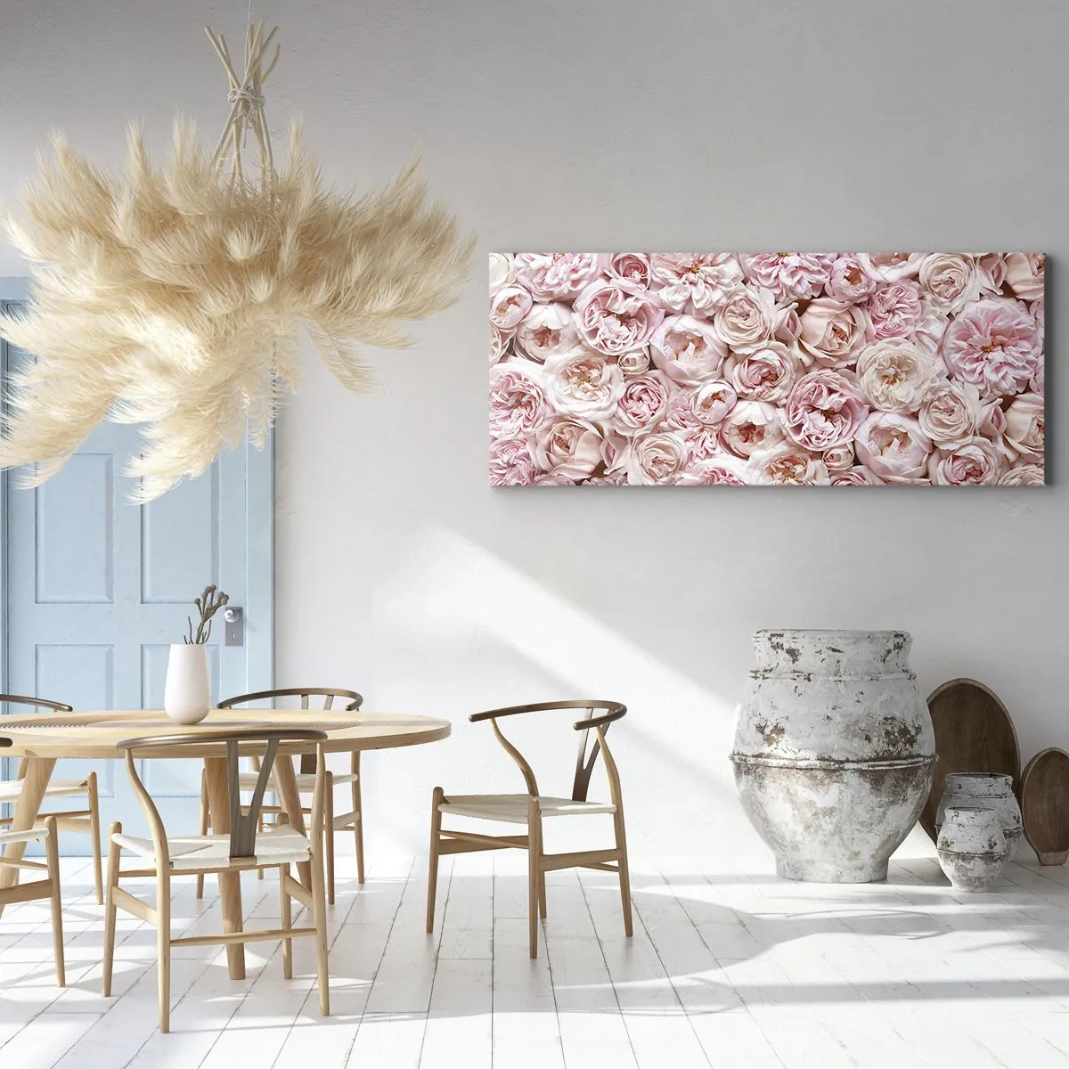 Obraz na plátně - Vydlážděná růžemi - 140x50 cm