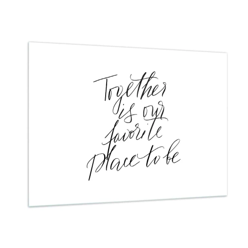 Obraz na skle - Cítíte to také? - 100x70 cm