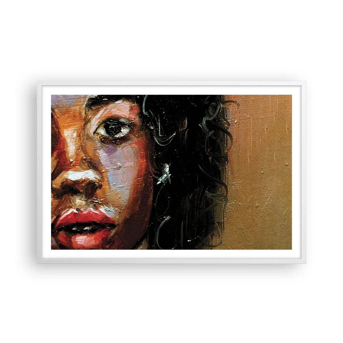 Plakát v bílém rámu - Černá a jas - 91x61 cm
