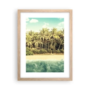 Plakát v rámu světlý dub - Co třeba tady? - 30x40 cm