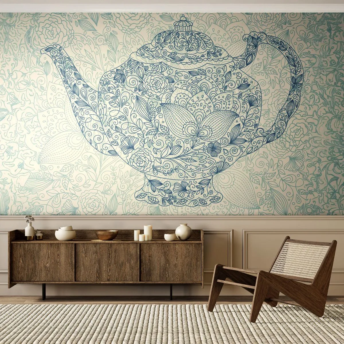 Fototapeta Standard Eco - Čajové kouzlo - Džbán, Čaj, Kuchyně - 300x210 cm