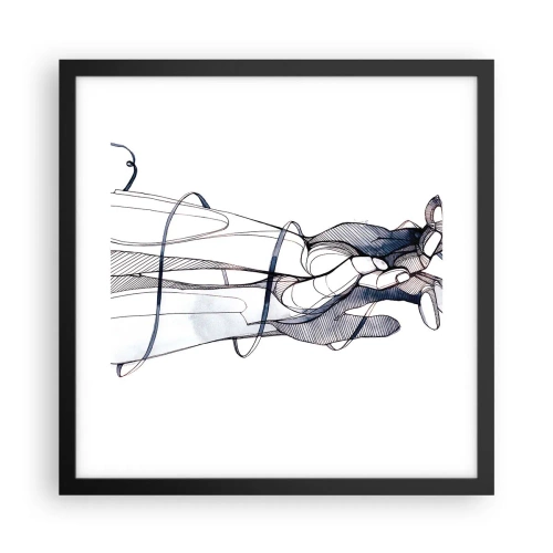 Plakát v černém rámu - Studie o dotyku - 40x40 cm