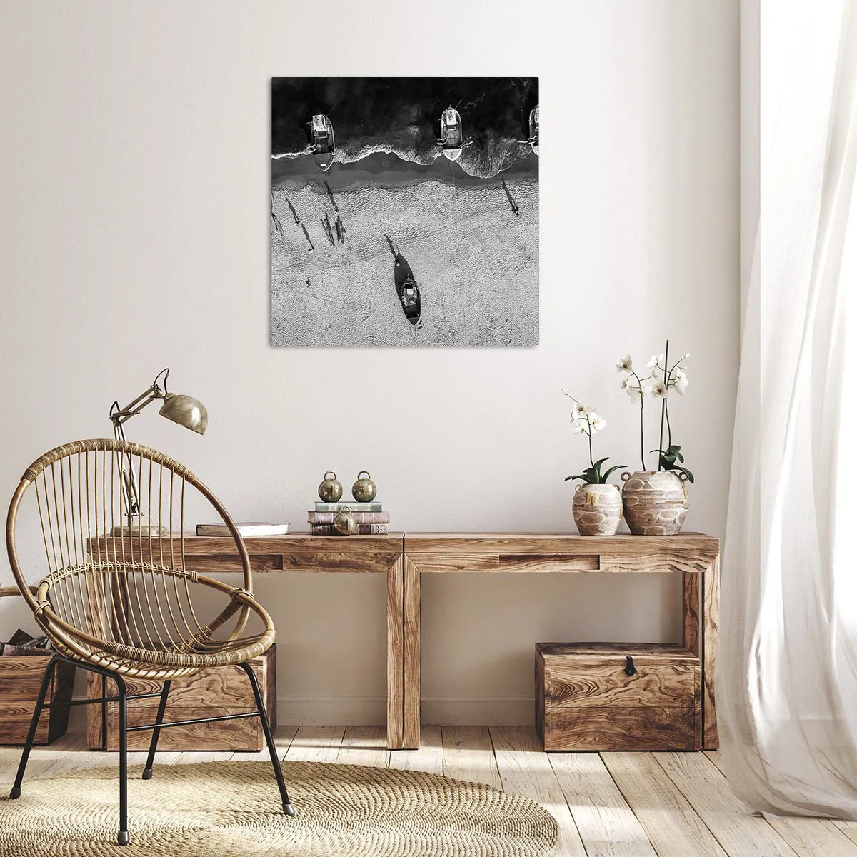 Obraz na plátně - Ještě na břehu… - 60x60 cm