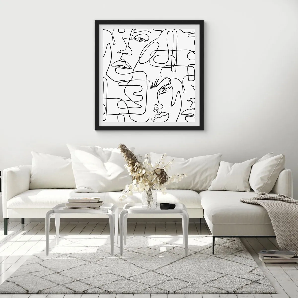 Plakát v černém rámu - Ve spletených emocích - 30x30 cm