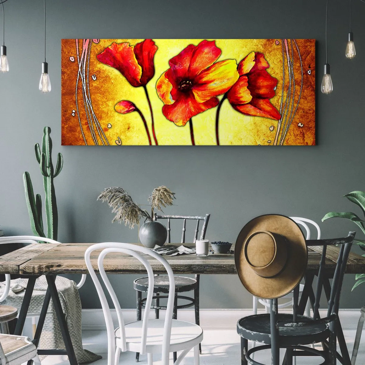 Obraz na plátně - V secesní dekoraci - 100x40 cm