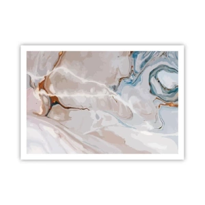 Plakát - Modré meandry pod bílou - 100x70 cm