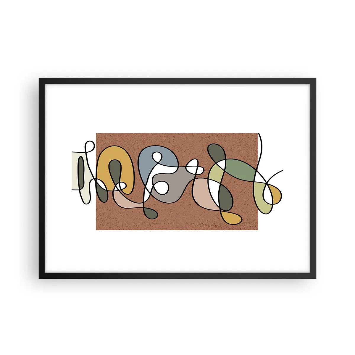 Plakát v černém rámu - Abstrakce, která stojí za úsměv - 70x50 cm