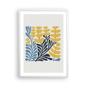 Plakát v bílém rámu - Sluneční záhon - 50x70 cm
