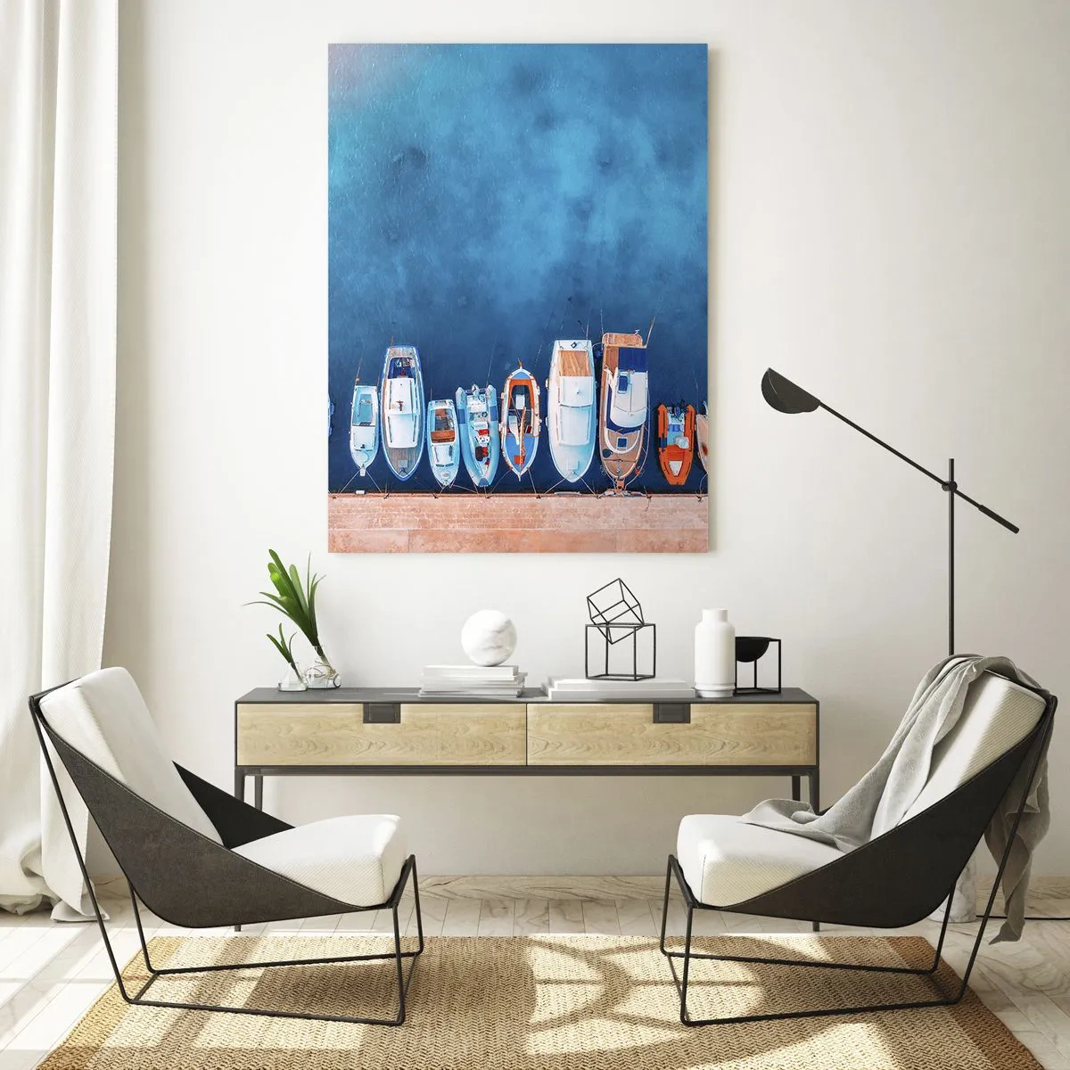 Obraz na skle - V řadě za sebou - 50x70 cm