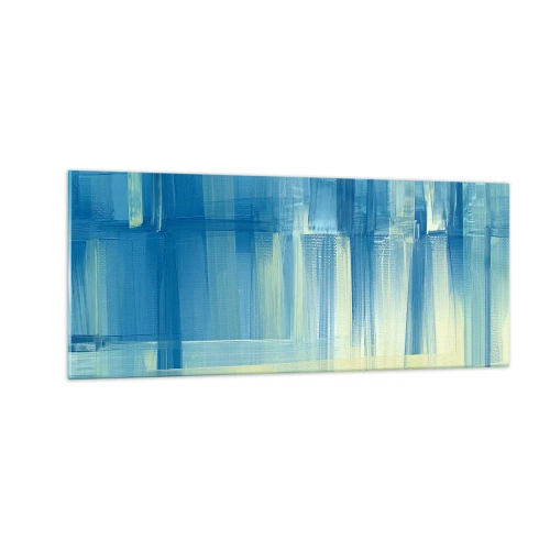 Obraz na skle - Kompozice v tyrkysu - 100x40 cm