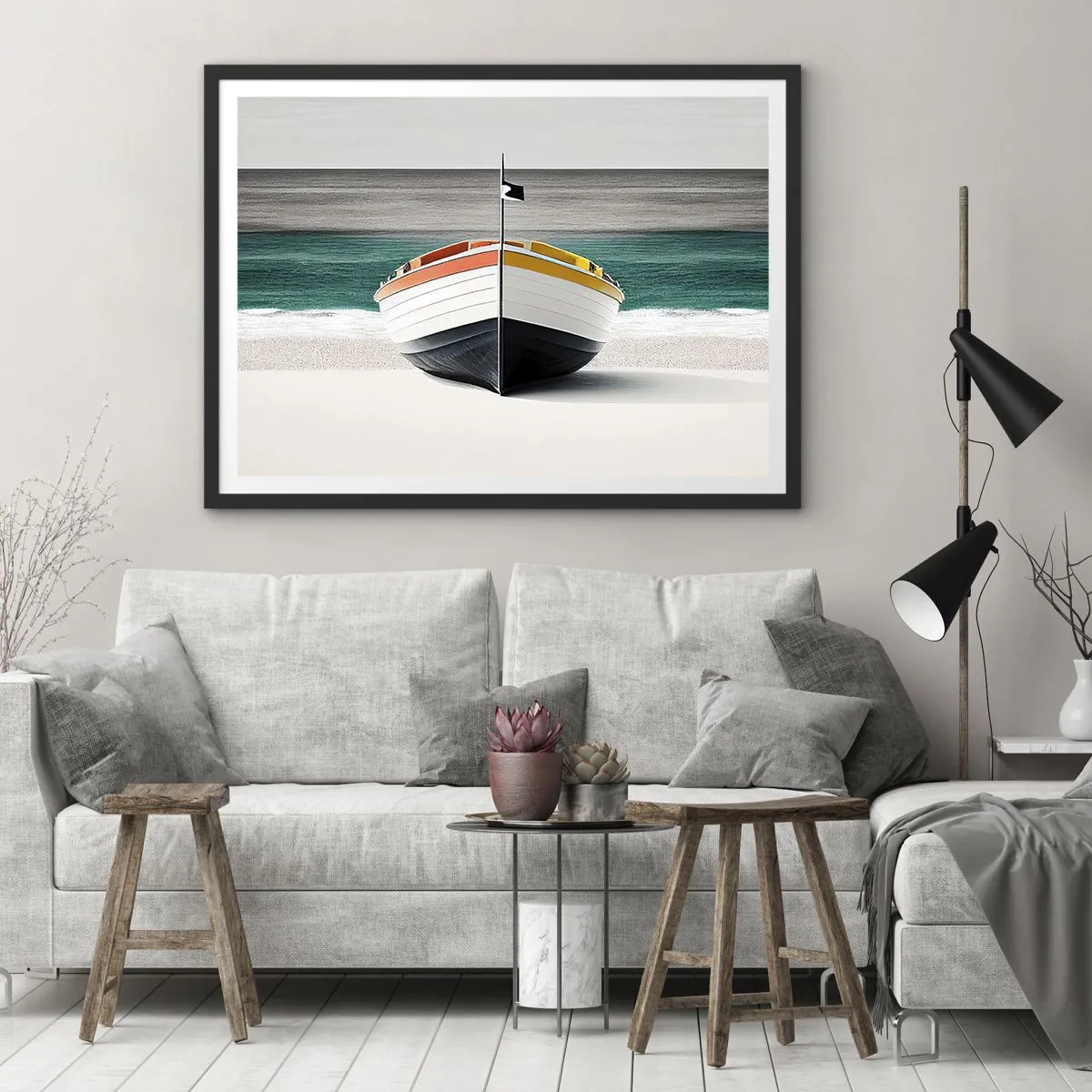 Plakát v černém rámu - Na správném místě - 91x61 cm