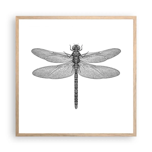 Plakát v rámu světlý dub - Přesnost přírody - 60x60 cm